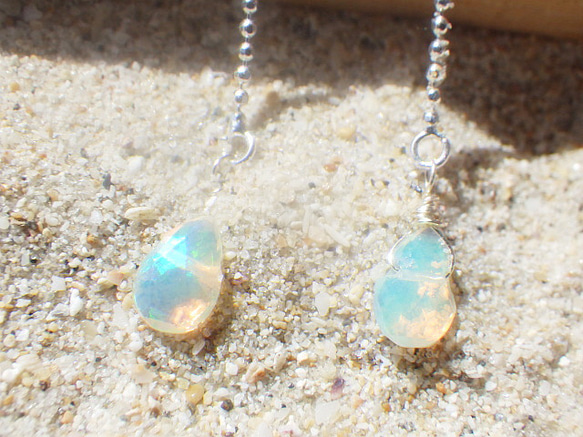 *sv925*Ethiopian Opal Swing Earrings Welo Opal 來自 埃塞俄比亞☆American 第14張的照片