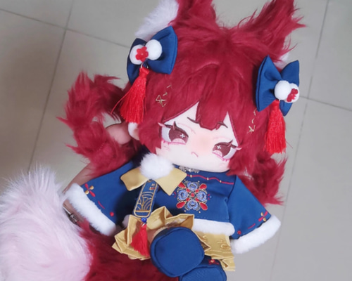 ぬいぐるみ グレー髪 赤い靴 0d3d23b050ba6a935799944011e116