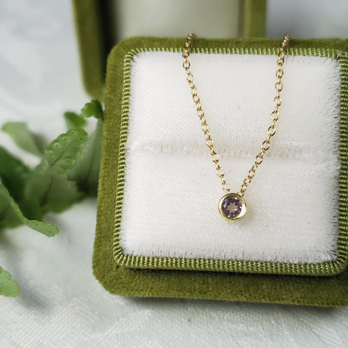 小さな ベゼルネックレスセット 3mm カラーチェンジ  