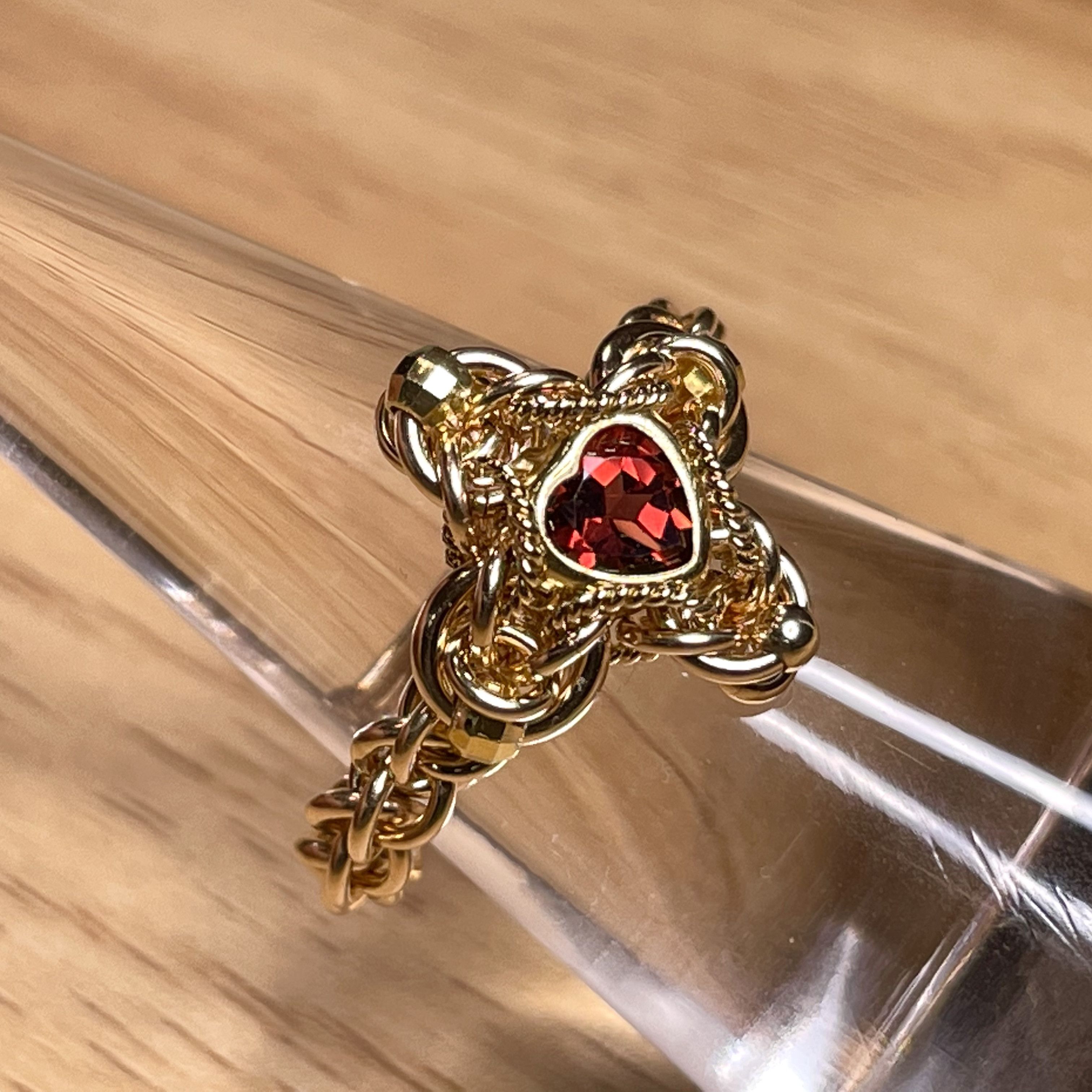 『 Seasonal flower ( high heart-gaht ) 』Ring by K14GF