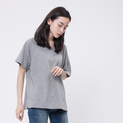 French terry Relaxed Raglan Top / Heather Grey Project 007 6枚目の画像