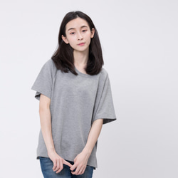 French terry Relaxed Raglan Top / Heather Grey Project 007 4枚目の画像