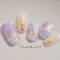 ネイル ネイルチップオーダー 送料無料》再販40♡ガラスのようなネイル サイズオーダーネイルチップ