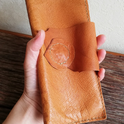 【vintage】simple wallet　檜皮色　ピッグスキンレザー 19枚目の画像