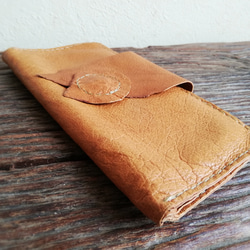 【vintage】simple wallet　檜皮色　ピッグスキンレザー 6枚目の画像