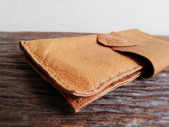 【vintage】simple wallet　檜皮色　ピッグスキンレザー 7枚目の画像