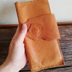 【vintage】simple wallet　檜皮色　ピッグスキンレザー 18枚目の画像