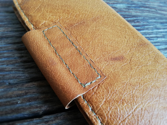 【vintage】simple wallet　檜皮色　ピッグスキンレザー 10枚目の画像