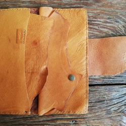 【vintage】simple wallet　檜皮色　ピッグスキンレザー 13枚目の画像