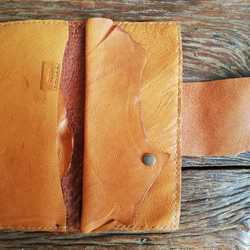 【vintage】simple wallet　檜皮色　ピッグスキンレザー 12枚目の画像