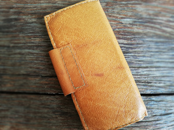 【vintage】simple wallet　檜皮色　ピッグスキンレザー 9枚目の画像
