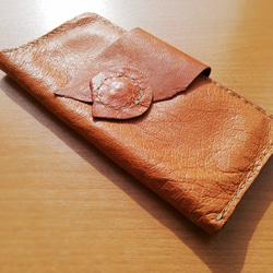 【vintage】simple wallet　檜皮色　ピッグスキンレザー 3枚目の画像