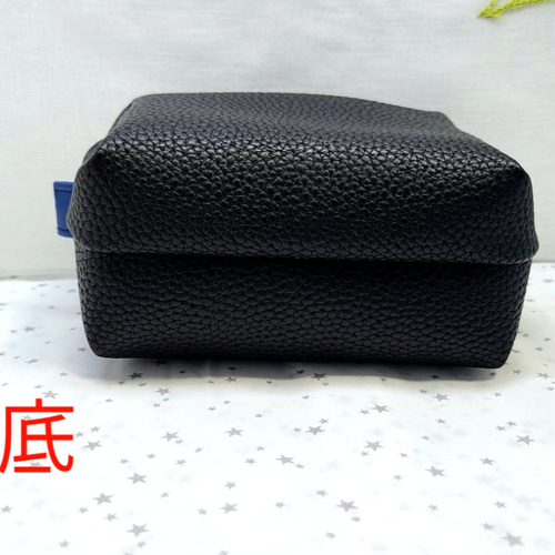 合皮生地BOXポーチ コスメポーチ 母の日プレゼント ハンドメイド