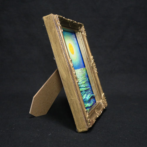 油絵 油彩 油彩画 絵 絵画 ミニ絵画【月の海】 絵画 HR 通販