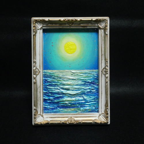 油絵 油彩 油彩画 絵 絵画 ミニ絵画【月の海】 絵画 HR 通販 油絵 油彩 油彩画 絵 絵画 ミニ絵画【月の海】 絵画 HR 通販