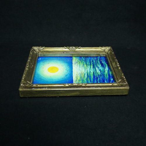 油絵 油彩 油彩画 絵 絵画 ミニ絵画【月の海】 絵画 HR 通販