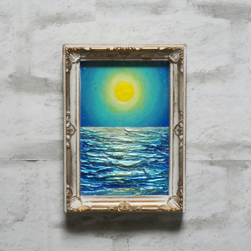 油絵 油彩 油彩画 ミニ絵画 【海】