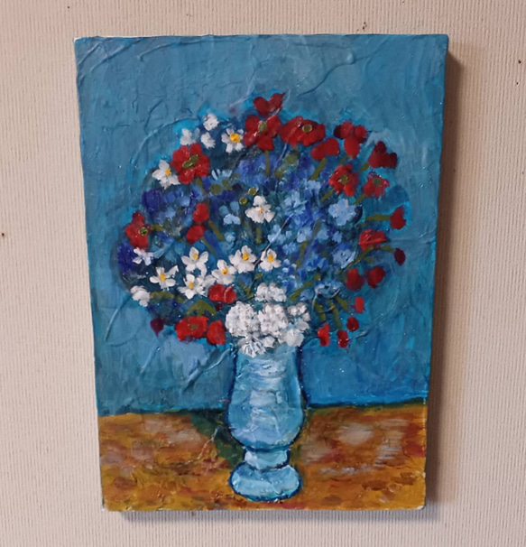 絵画　油絵　花瓶　花　額入　華やか　ゴージャス　インテリア　アート　c-92 8088dbb0ccd5a5506edec377589fc7
