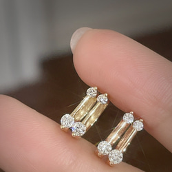 天然ダイヤモンドピアス0.3ct　k18 4枚目の画像