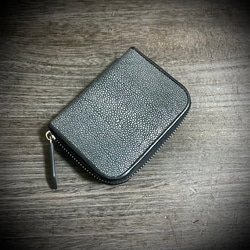 スティングレイ ミニ財布 レディース メンズ コインケース 小銭入れ ブラック ネイビー グリーン 財布 エイ革 11枚目の画像