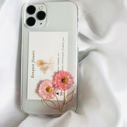 透明感のある淡いピンクのダリアiPhoneケース 7枚目の画像