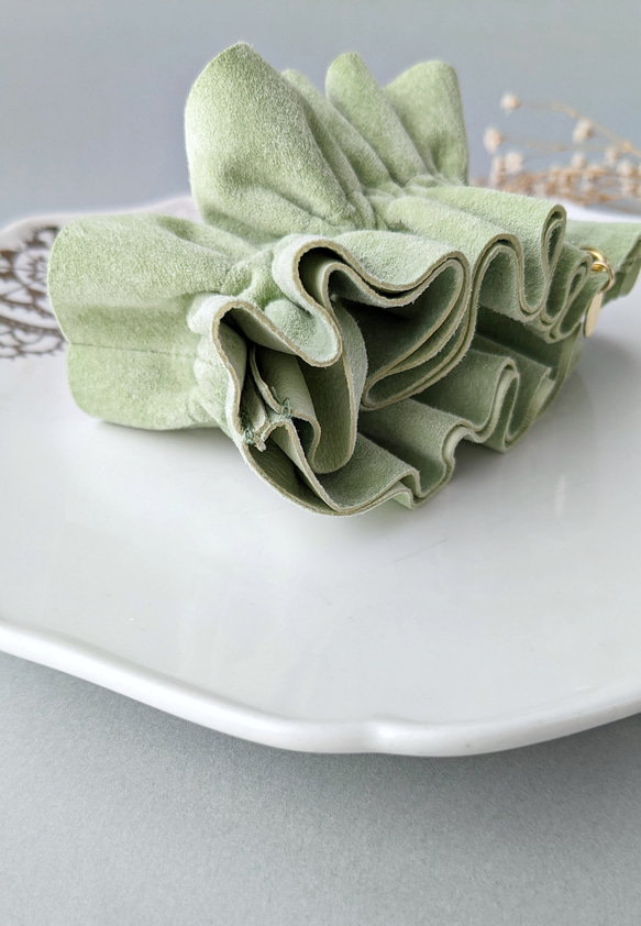 本革♡スエード　大人のためのビッグシュシュ〜全6色〜　　大きめ 6枚目の画像