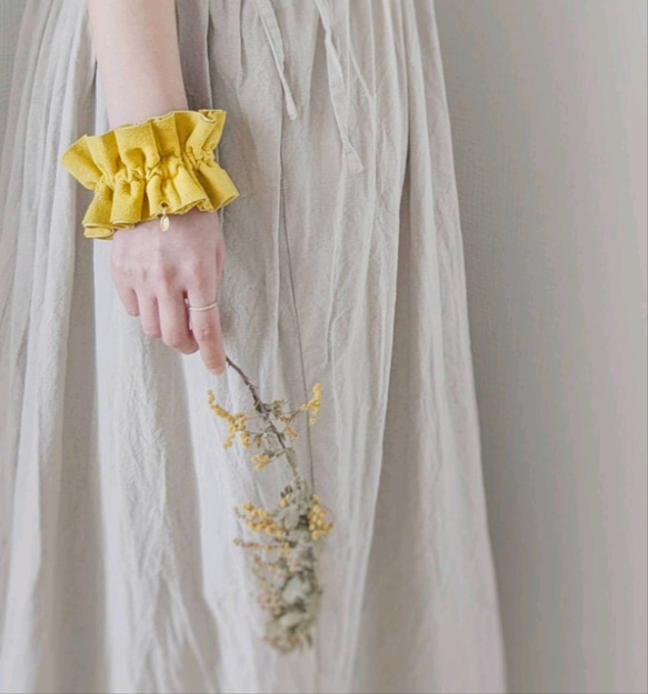 本革♡スエード　大人のためのビッグシュシュ〜全6色〜　　大きめ 11枚目の画像