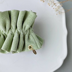 本革♡スエード　大人のためのビッグシュシュ〜全6色〜　　大きめ 4枚目の画像