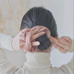 本革♡スエード　大人のためのビッグシュシュ〜全6色〜　　大きめ 13枚目の画像