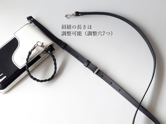 《特集掲載》個性派！【ピアノ】スマホポシェット＆ハンマーチャーム【肩紐長さ調整可・2way】袋ラッピング無料 12枚目の画像