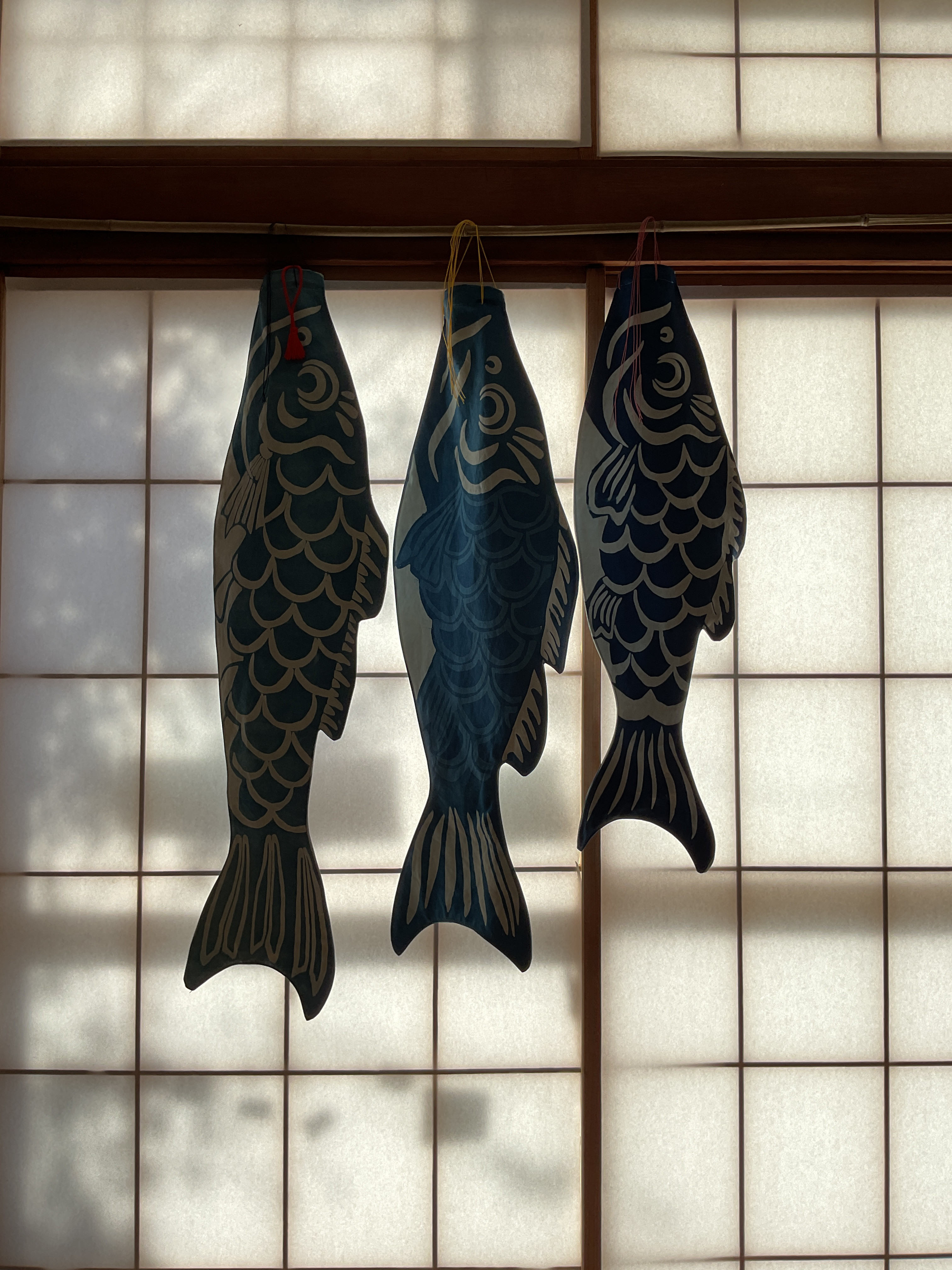 藍染鯉のぼり　3点セット　端午の節句　子供の日　手染め　伝統工芸