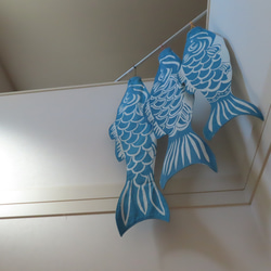 藍染め鯉のぼり　3点セット　端午の節句　子供の日　手染め　伝統工芸 14枚目の画像