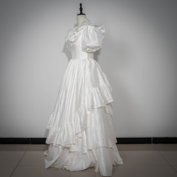 新作！プリンセスウェディングドレスフランス風シンプルなエレガントなデザインで、身長が低めの花嫁にピッタリG120 8枚目の画像