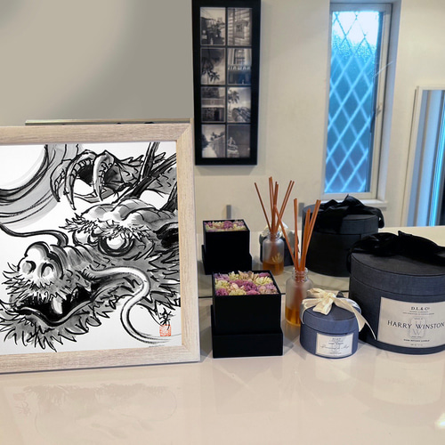 山形 楽 作／招福十二支「辰 たつ」／色紙サイズ 絵画 art-弘楽 通販