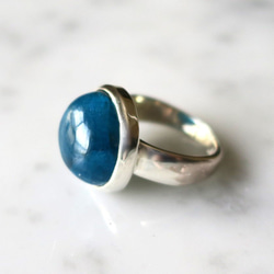 ブルーアパタイト SV オープンリング 15mm #13 blue apatite ring 4枚目の画像