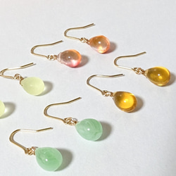 350＊ステンレスフック【夏の福袋】おまかせ4点！チェコビーズのプチピアス4点セット 5枚目の画像