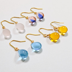 350＊ステンレスフック【夏の福袋】おまかせ4点！チェコビーズのプチピアス4点セット 6枚目の画像