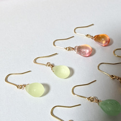 350＊ステンレスフック【夏の福袋】おまかせ4点！チェコビーズのプチピアス4点セット 3枚目の画像