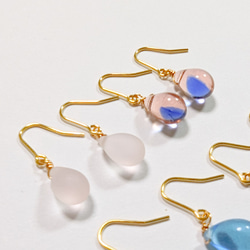 350＊ステンレスフック【夏の福袋】おまかせ4点！チェコビーズのプチピアス4点セット 4枚目の画像