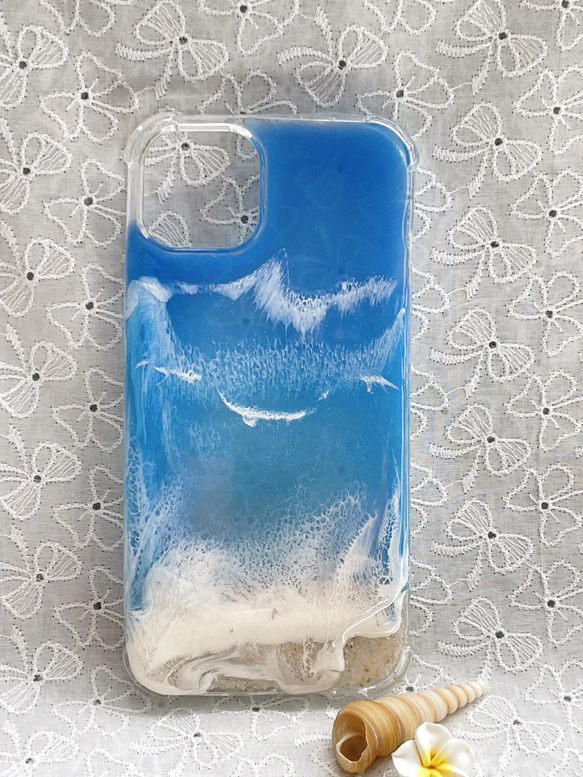 青の海 スマホケースiPhone14 ソフトケース 4枚目の画像