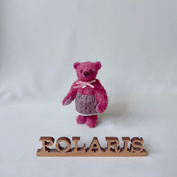 ＊テディベア ピンクベージュ＊手のひらサイズ c02021b7a47b71b8d1ff75fe364bb9