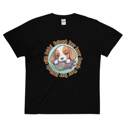 犬 ビーグル コットンTシャツ：送料無料 1枚目の画像