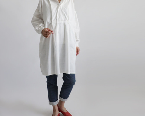 ラスト1 春支度／最終SALE ギマ擬麻コットン 羊飼い オーバー