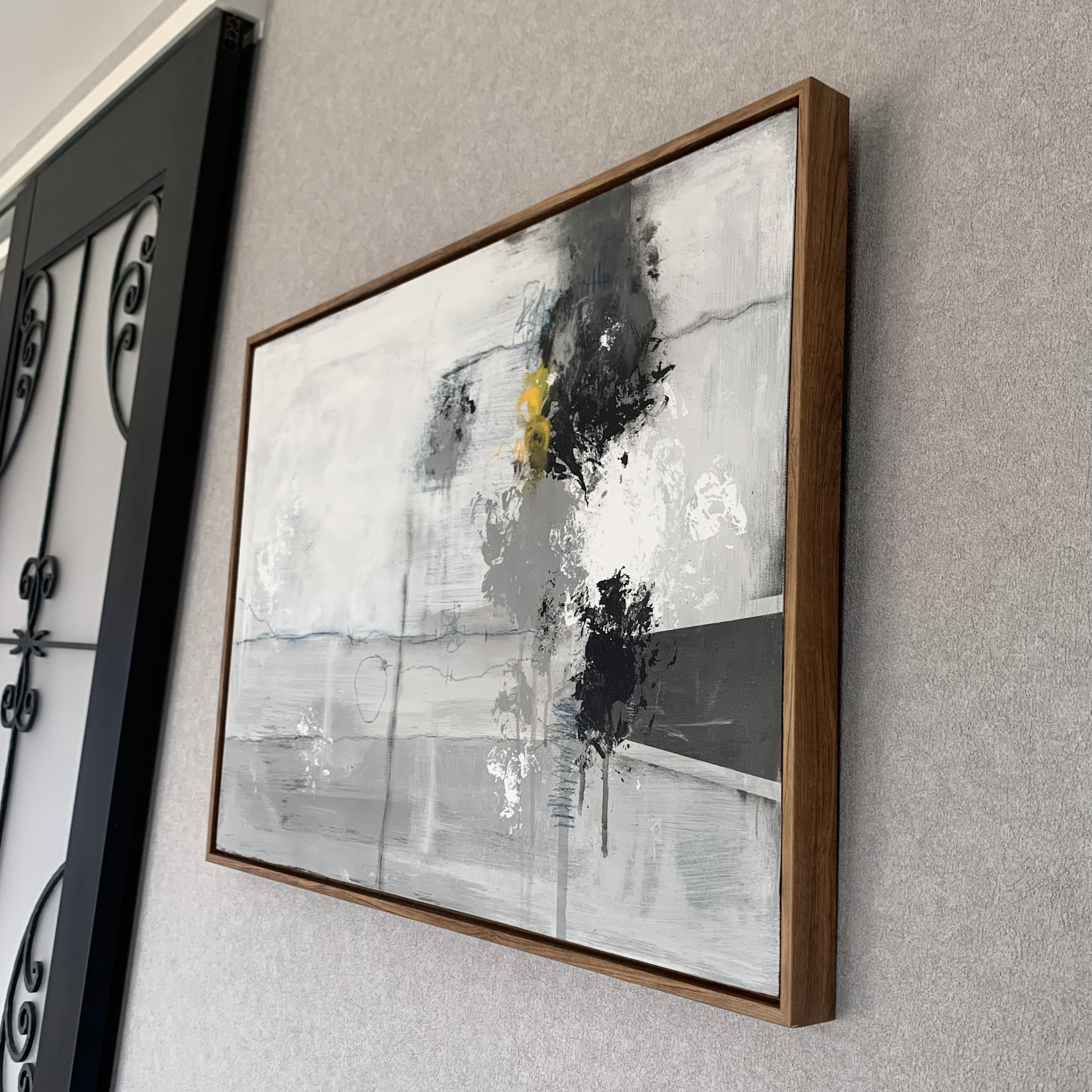 新しいスタイル 現代アート 70×50㎝ フレーム付き テクスチャーアート