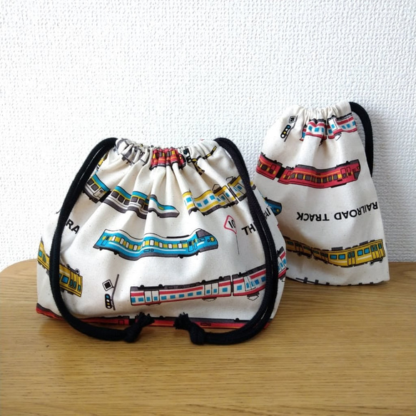 残りわずか】新幹線と電車のお弁当袋&コップ袋セット 弁当袋・風呂敷