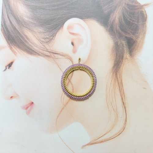 再販 大ぶりフープのピアスorイヤリング（アレルギー対応） ピアス  