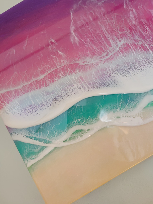 海を感じるインテリア　レジンオーシャンアート　サンセットラグーン 7枚目の画像