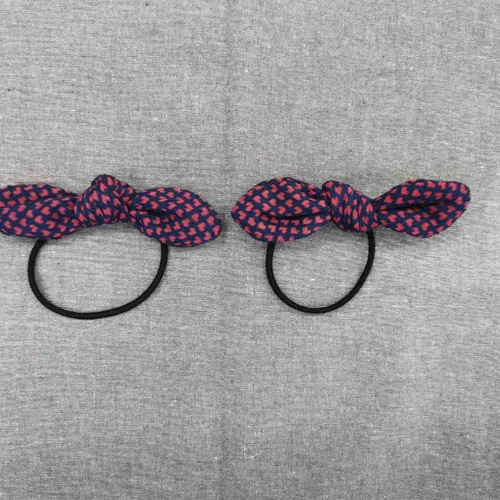 ハンドメイド】リボン付き ヘアゴム 2個セット ① その他ファッション 
