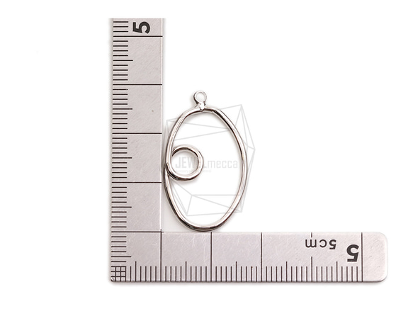 PDT-2686-R【2個入り】ダブルラウンドペンダント/Double Round Earring Charm 5枚目の画像