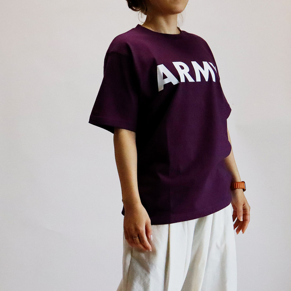 【限定カラー】ARMY Tシャツ（パープル） 1枚目の画像